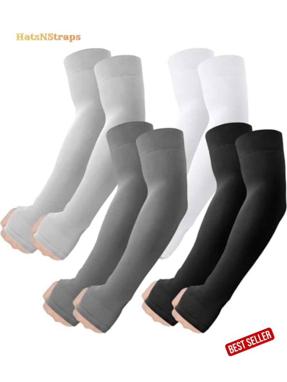 Compression Arm Sleeves with Thumb Hole UV Sun Protection Cooling